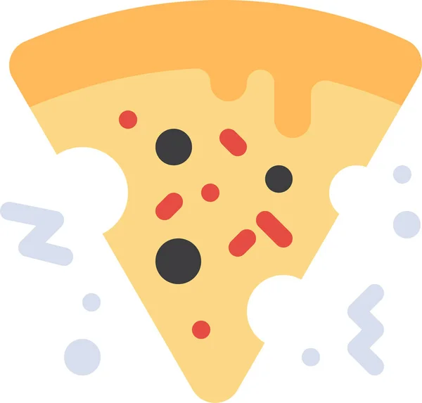 Значок Пиццы Быстрого Питания Категории Пищевых Напитков — стоковый вектор