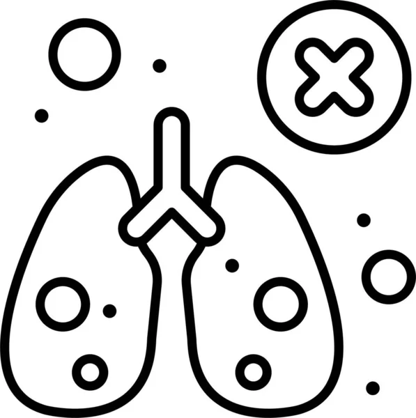 Biologie Santé Poumons Icône — Image vectorielle