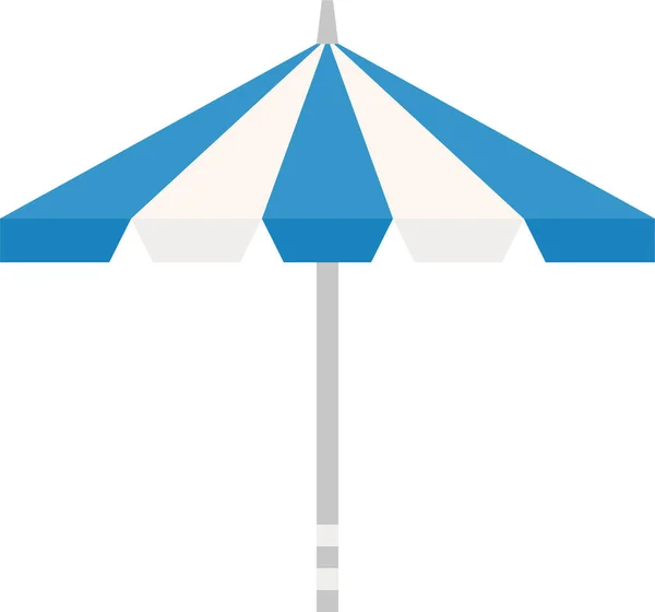 Parasol Playa Icono Protección Estilo Plano — Vector de stock