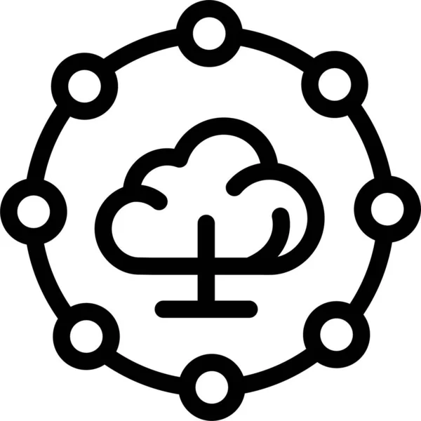 云计算网络图标 — 图库矢量图片