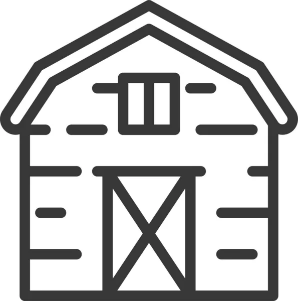 Agriculture Barn Farm Icon Outline Style — Stock Vector
