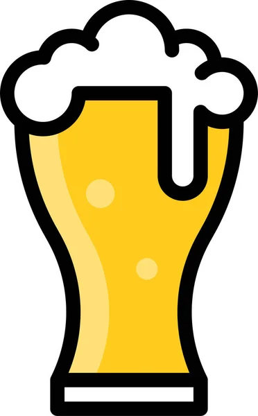 Alcohol Cerveza Ale Icono Estilo Filledoutline — Archivo Imágenes Vectoriales