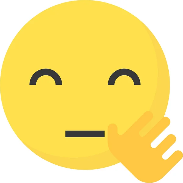 Bye Emoji Emoticon Icon Flat Style — Stock Vector