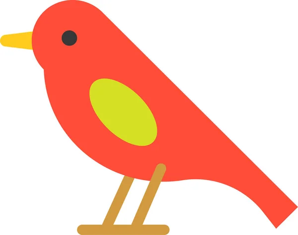 Dier Vogel Huisdier Pictogram Platte Stijl — Stockvector