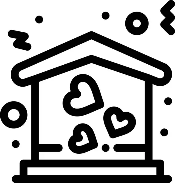 Casa Casa Amor Ícone Categoria Loveromance —  Vetores de Stock