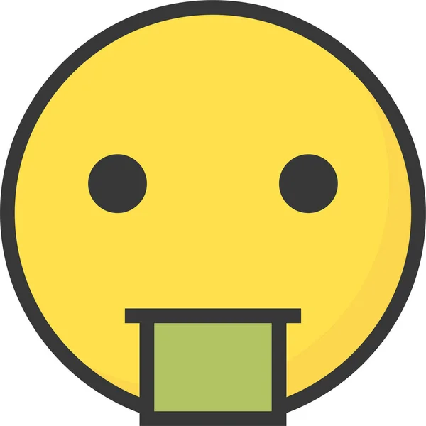 Emoji Icône Expression Emoticon Dans Style Filledoutline — Image vectorielle