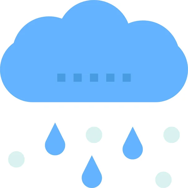 Nube Lluvia Lluvia Icono Lluvioso — Vector de stock