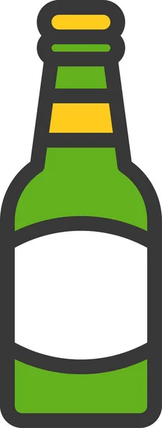 Alcool Bière Boisson Icône Dans Style Filledoutline — Image vectorielle