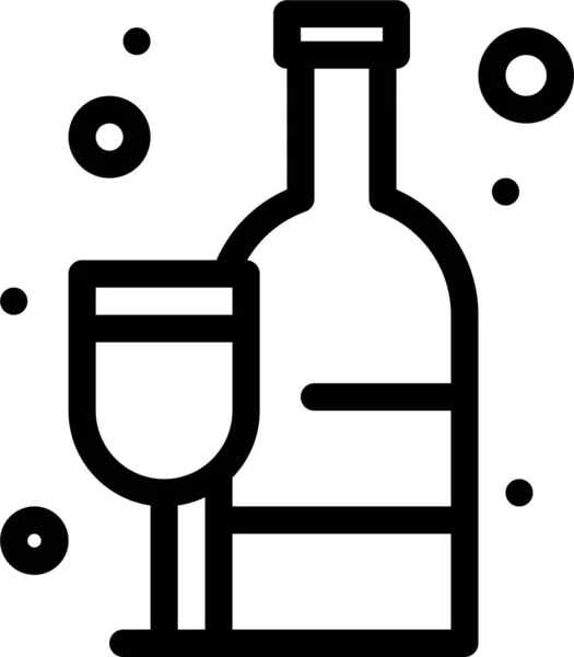 Einkaufsikone Für Alkoholische Getränke — Stockvektor