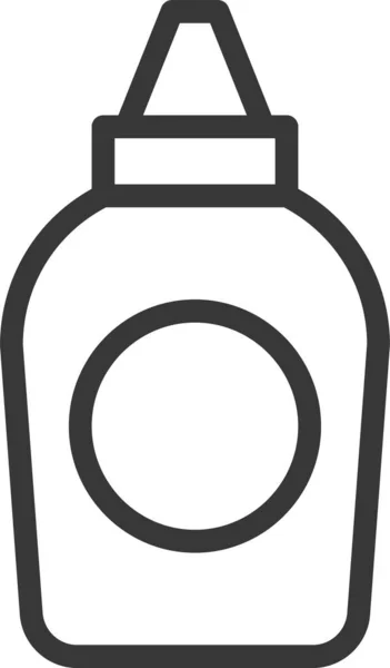 Иконка Бутылки Пищей Стиле Контура — стоковый вектор