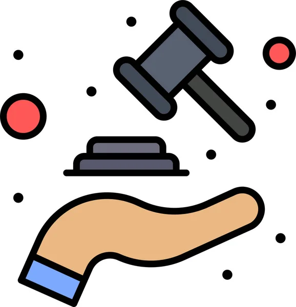 Court Hand Justice Icon — Stock Vector