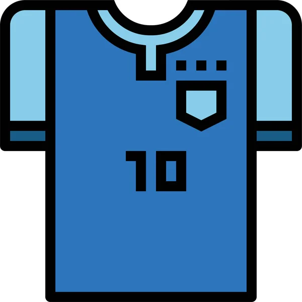 Icono Camiseta Fútbol Moda Estilo Filledoutline — Vector de stock