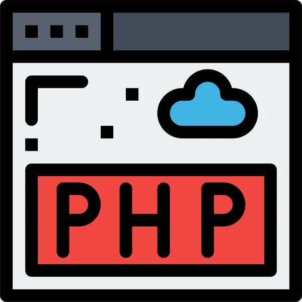 Data Php Program Icon — Stock Vector