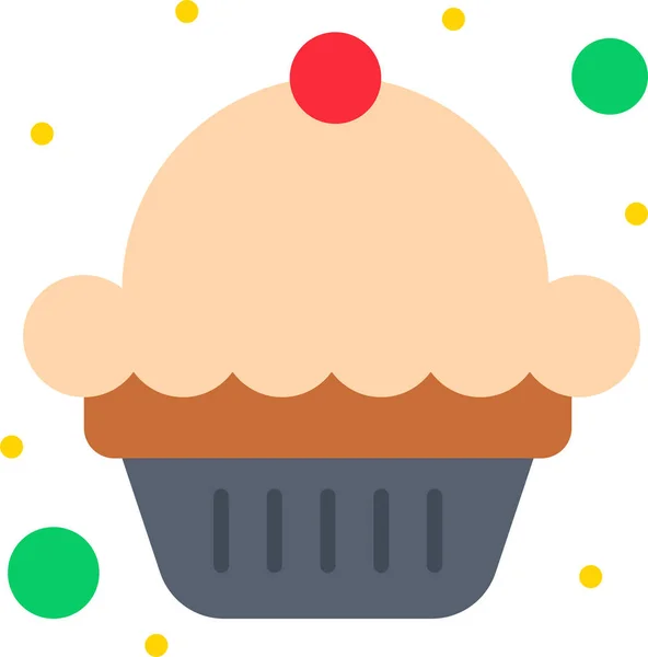 Kuchen Dessert Muffin Symbol Independencedayus Kategorie — Stockvektor