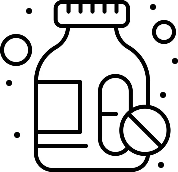 Flasche Drogen Medizin Ikone — Stockvektor
