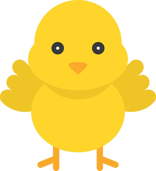 Животный Цыпленок Икона Плоском Стиле — стоковый вектор