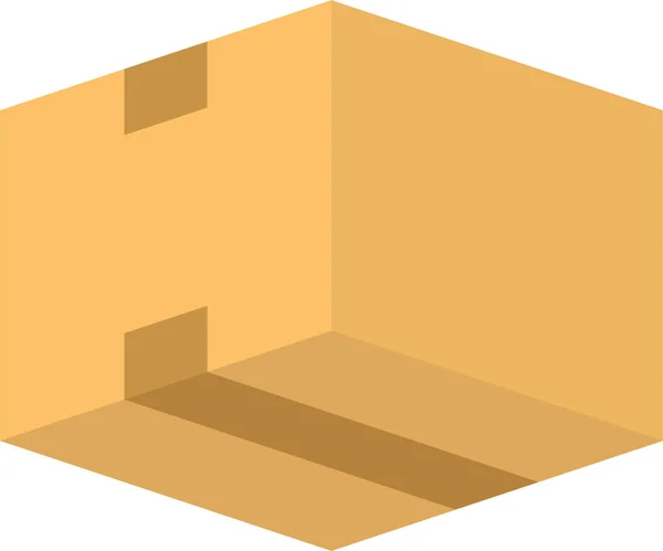 Box Delivery Icon Flat Style — 스톡 벡터