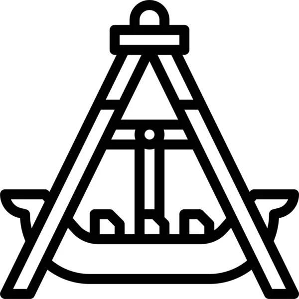Ikona Zábavního Parku Stylu Osnovy — Stockový vektor
