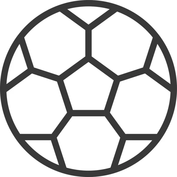 Fußball Ikone Umriss Stil — Stockvektor