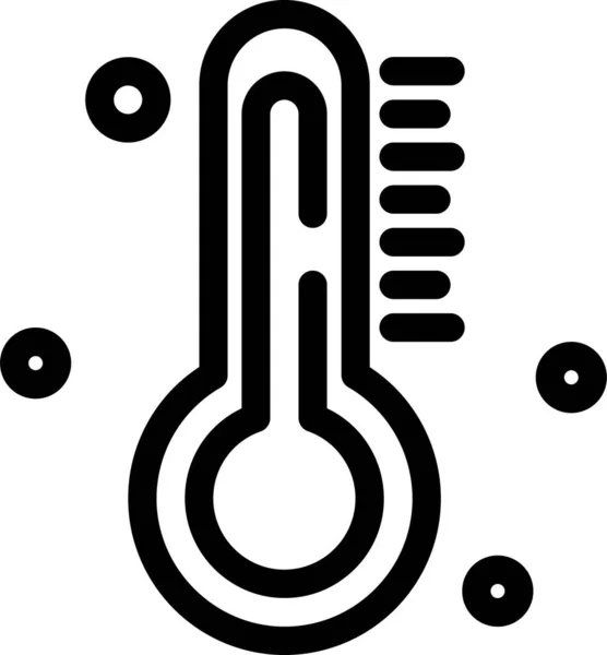 Warm Regen Temperatuur Icoon — Stockvector