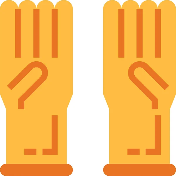 Guante Guantes Icono Protección Estilo Plano — Vector de stock