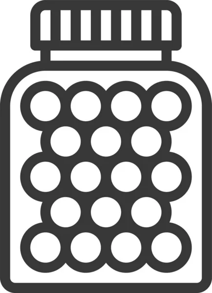 Candy Candy Jar Dessert Icon Outline Style — Διανυσματικό Αρχείο