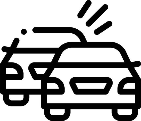 Accidente Airbag Quema Icono — Vector de stock