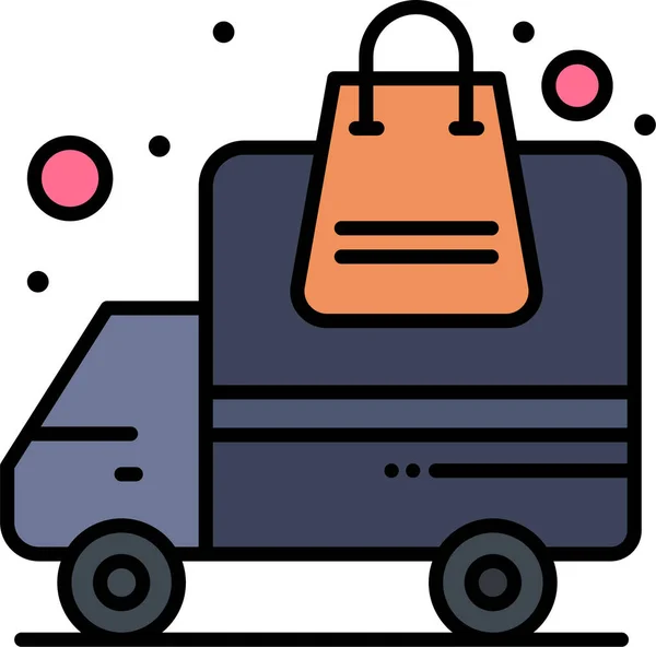 Icono Transporte Orden Entrega Estilo Filledoutline — Vector de stock