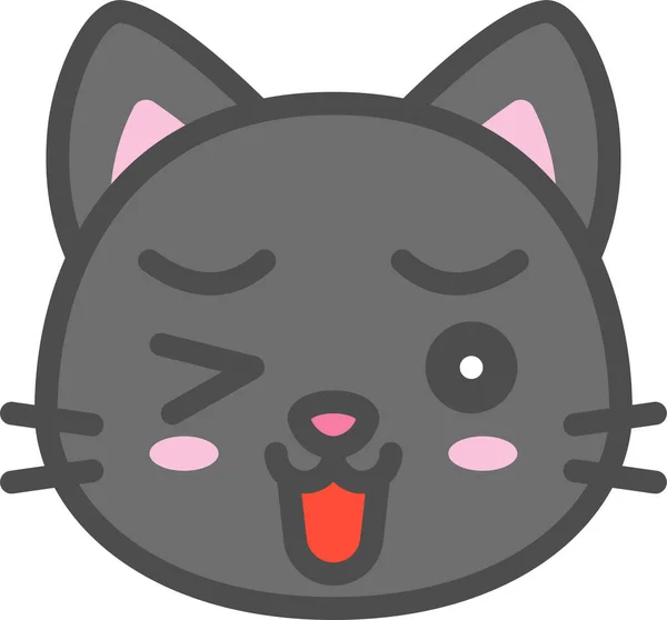 Avatar Gato Lindo Icono Filledoutline Estilo — Archivo Imágenes Vectoriales