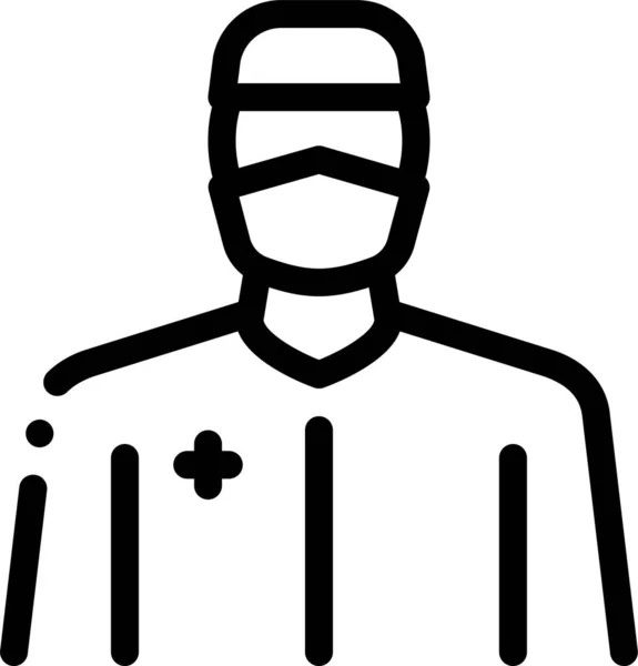 Barbero Mujer Negocios Icono Médico — Vector de stock