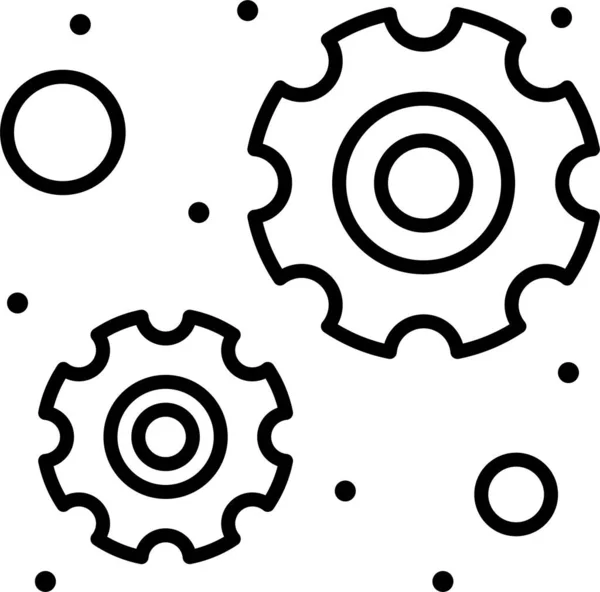 组态齿轮工作图标 — 图库矢量图片