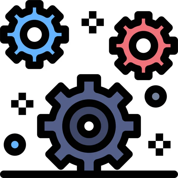 Cog Gear Office Icon — Stock Vector