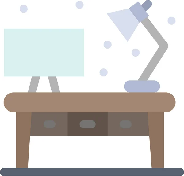 Desk Home Living Icon Familyhome Category — Stock vektor