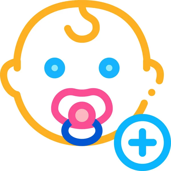 Bebê Criança Ícone Eletrônico — Vetor de Stock
