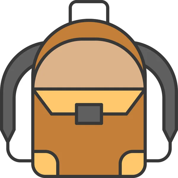 Mochila Bolsa Equipaje Icono Estilo Filledoutline — Vector de stock