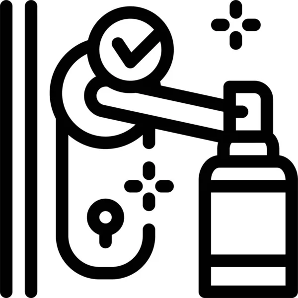 Limpieza Desinfección Manejar Icono — Vector de stock