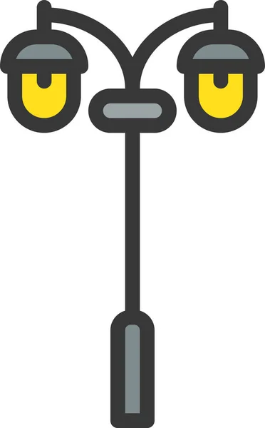 Ikona Mebli Chodnika Elektrycznego Stylu Filedoutline — Wektor stockowy