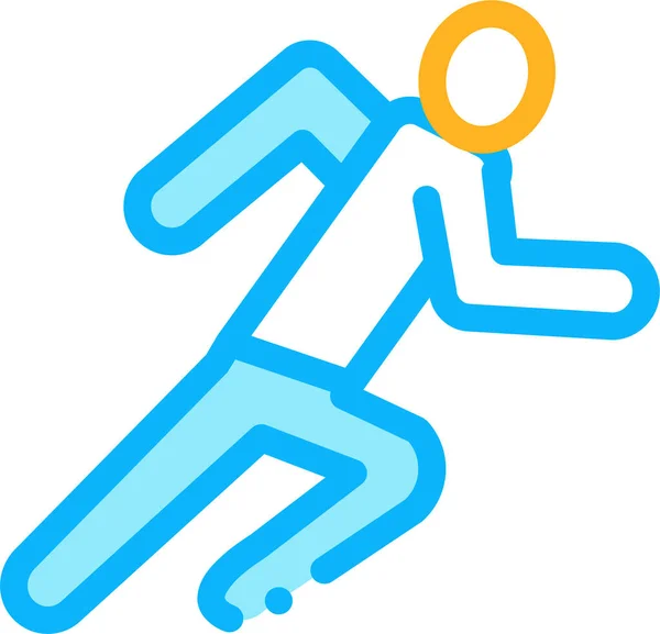 Action Athlète Marathon Icône — Image vectorielle