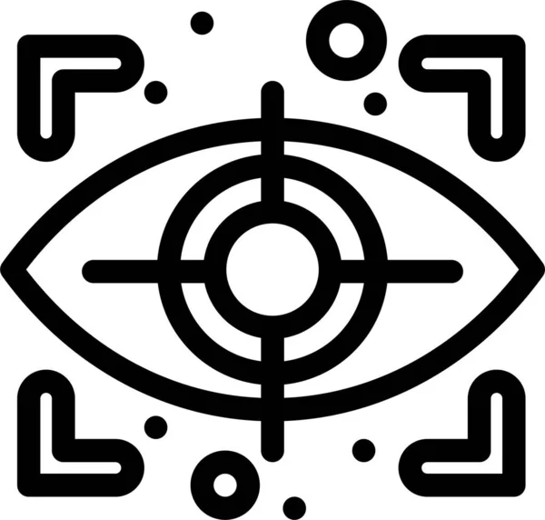 Eye Scan Sicherheitssymbol — Stockvektor
