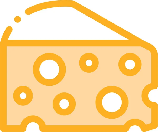 Barra Queso Icono Grueso — Vector de stock