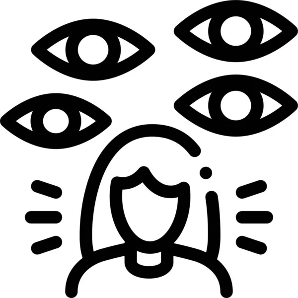Eyes Harassment Looking Icon — 图库矢量图片