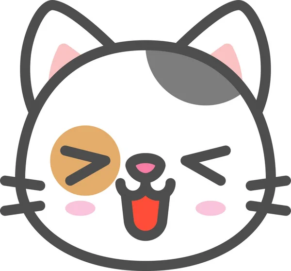 Avatar Calico Cat Icon Filledoutline Style — Stockvektor