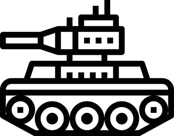 Στρατιωτικό Εικονίδιο Μεταφοράς Δεξαμενών — Διανυσματικό Αρχείο