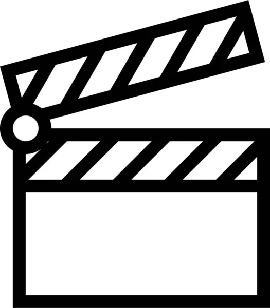 Ícone Clapperboard Cinema Ação Estilo Esboço —  Vetores de Stock