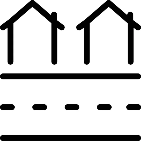 Estate Houses Housing Icon — Stock Vector