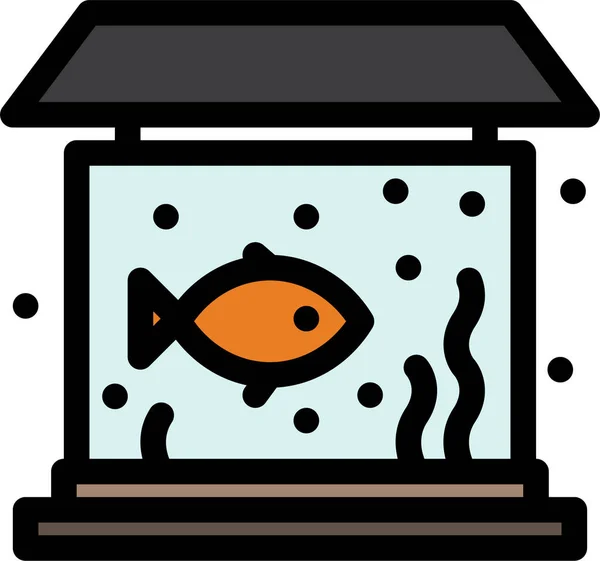 Fish Home Living Icon Familyhome Kategorie — Stockvektor