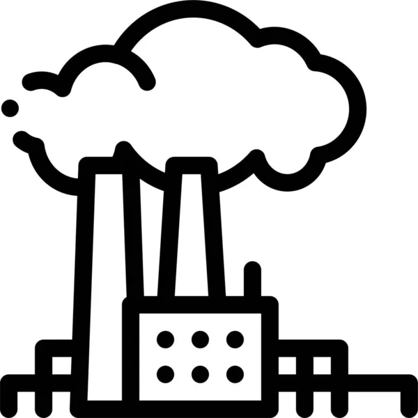 Earth Energy Factory Icon — 스톡 벡터