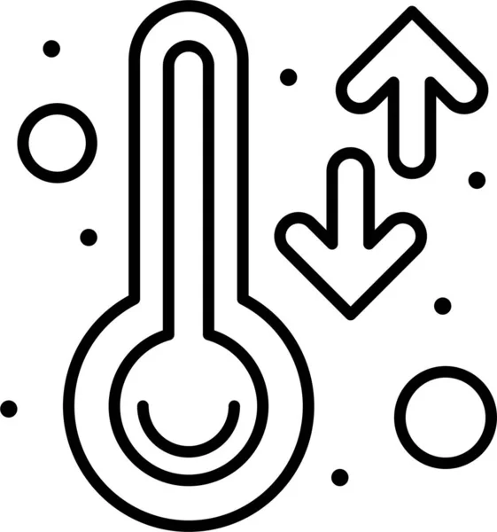 Ikona Inteligentnego Termometru Temperatury Rodzinie — Wektor stockowy