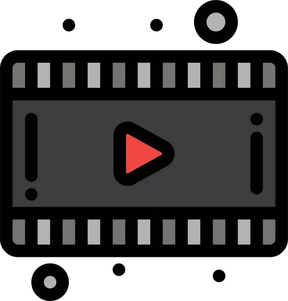 Film Video Ikone Umrissstil — Stockvektor