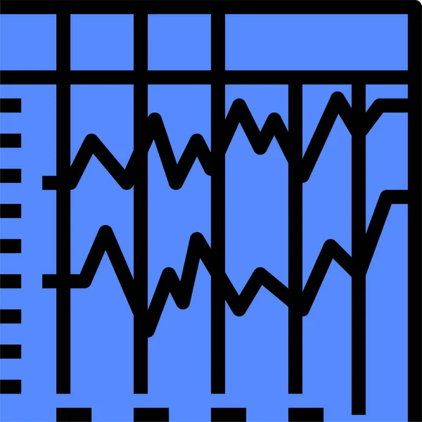 Diagrammdiagramm Qualitätssymbol Stil Der Umrisse — Stockvektor